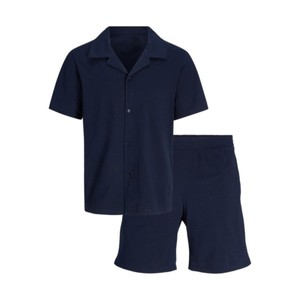 Ensemble de chemises à manches courtes imprimées pour hommes, taille oversize, vêtements décontractés d'été, ensemble respirant en polyester et coton, logo personnalisé de haute qualité - Product Image 1