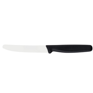 Cuchillos Profesionales para Carne con Mango Negro de Agarre Cómodo y Hoja de Acero Inoxidable Dentada para Restaurantes y Corte de Carne - Product Image 1
