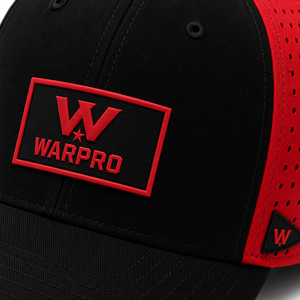 Gorra de Béisbol Warpro Negra con Panel de Malla Roja, Logotipo Bordado, Ajustable, Estilo Deportivo, Unisex, para Adultos, Primavera/Verano - Product Image 6