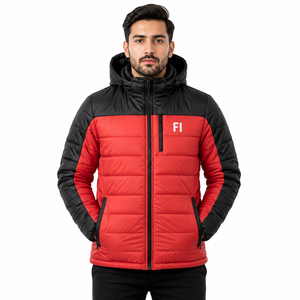 Unisex Casual Winter Padded <b>Jacket</b> Hooded Quilted <b>Zip</b> <b>Up</b> Color Block Outdoor Men's <b>Jackets</b> Quilted Hooded Puffer Coat Wholesale - Product Image 1