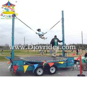 Sức mạnh cao 1 người vuông <span class=keywords><strong>Bungee</strong></span> Trampoline nhảy giường Công viên giải trí trẻ em <span class=keywords><strong>Bungee</strong></span> để bán - Product Image 3
