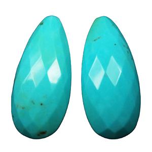 Pera Briolette corte Natural Arizona turquesa piedra preciosa alto grado Natural azul turquesa calibrado colgante joyería uso - Product Image 3