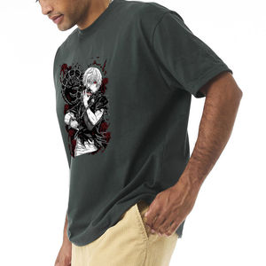 T-shirt personnalisé de haute qualité avec logo imprimé pour hommes, 100% coton, poids lourd, streetwear, vintage, lavage DTG - Product Image 6
