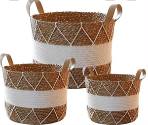 2026 Latest High Selling Sea Grass <b>Basket</b> Premium Quality Sea Grass <b>Basket</b> Handmade Elegant for Home Kitchen Storage Holding - Product Image 3