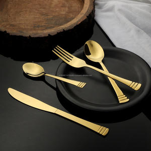 Ensemble de couverts en acier inoxydable brillant coquelicot Grade 202/304 cuillère brillante fourchette et couteau cuillère bébé durable pour table à manger - Product Image 3