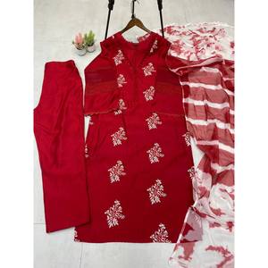 Hermoso conjunto de parte superior e inferior para mujer con Fancy Dupatta para fiestas - Product Image 6