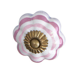 Bouton de meuble en céramique décoratif écologique haut de gamme avec revêtement lisse à pois pour armoires de cuisine, de salle de bain et placards - Product Image 5