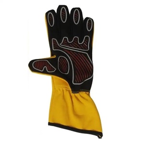 Gants de course imperméables à doigts entiers, légers, enduits de polyuréthane, jaunes et noirs, avec fermeture auto-agrippante, antidérapants - Product Image 2