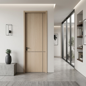 WPC Door Wood Plastic Composite Interior Waterproof SoundProof Bedroom Door Panel Eco-Friendly Hollow Core with Door <b>Frame</b> - Product Image 2