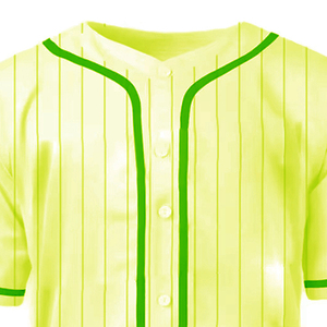 Vêtements décontractés professionnels en tissu polyester et coton uni, respirant pour l'été, design personnalisé, vêtements d'équipe, maillot de baseball - Product Image 2