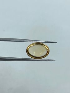 Collier en coquille de citrine semi-précieuse naturelle, couleur miel, ovale, transparent, 6,30 carats, pendentif tendance pour mariage - Product Image 3
