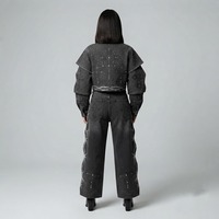 Veste coupe-vent personnalisée unisexe décontractée, résistante à l'eau, en nylon Ripstop, avec fermeture éclair intégrale et capuche, pantalon de survêtement à fermeture éclair aux chevilles, vêtements de sport