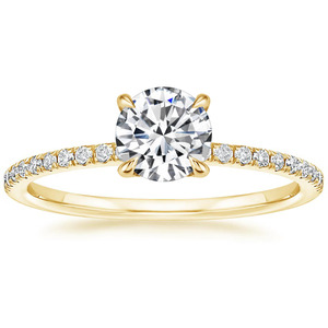Bague de fiançailles en or de luxe, style diamant, pierre scintillante, bague de mariage romantique pour femme - Product Image 1