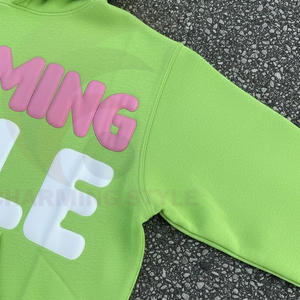 Fabricants de vêtements pour hommes sur mesure, sweats à capuche décontractés en coton premium avec logo en relief 3D, coupe classique, unisexe - Product Image 6