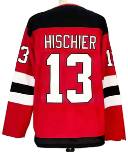 قمصان هوكي الجليد للرجال بجودة عالية وسعر الجملة، مطرزة بتصميم ديفلز 86 وجاك هيوز 13 ونيكو هيشر - Product Image 5