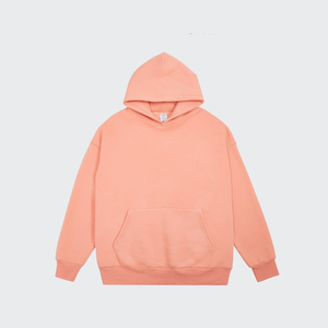 เสื้อฮู้ดดี้โอเวอร์ไซส์ผู้ชาย สีพื้น ผ้าฝ้ายฟลีซ สวมใส่สบายๆ สำหรับฤดูใบไม้ร่วง มีกระเป๋าหน้า - Product Image 4