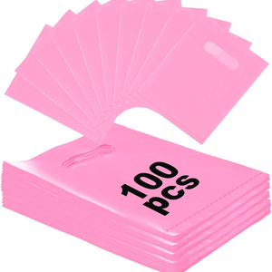 Sac en T-shirt de haute qualité, imperméable, recyclable, durable, avec poignée, logo personnalisé, respectueux de l'environnement, en matériau HDPE/LDPE découpé. - Product Image 4