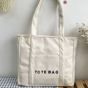 Sac fourre-tout en toile de coton naturel pour femme, écologique, pour les courses, les voyages, l'usage quotidien et la plage - Product Image 1