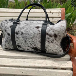 Bolsa de Viaje de Fin de Semana con Cierre, de Piel Auténtica, Unisex, Accesorios de Moda, Color/Logotipo Personalizable, Duradera, Clásica, Personalizada - Product Image 3