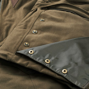 Veste de randonnée et de chasse respirante coupe-vent de couleur unie, en toile 100% coton avec logo personnalisé pour la saison hivernale - Product Image 6