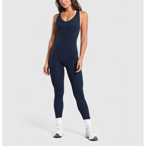 Ensemble de yoga sans couture 2 pièces pour femme de haute qualité, personnalisable avec logo, couleurs contrastées, anti-plis, respirant, écologique, séchage rapide - Product Image 1