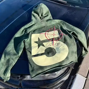 เสื้อฮู้ดดี้ผู้ชายคุณภาพพรีเมียมแบบขายส่ง ลวดลายย้อมสีแบบแอซิดวอช พร้อมโลโก้สั่งทำพิเศษ เนื้อผ้าถักระบายอากาศได้ดี พิมพ์ลายพัฟฟ์แบบแอซิดวอช - Product Image 6