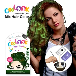 Permanent and Argan oil Hair dye for pastel green