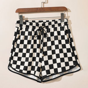 Nouveaux shorts décontractés pour femmes, personnalisables, de haute qualité, à taille haute élastique, à carreaux, pour la course à pied - Product Image 5