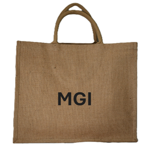 Customizable Reusable Jute Tote <b>Bag</b> with Hand Length Handle Shoulder & Top Closure Letter Pattern <b>Extra</b> <b>Large</b> Size for Daily Use - Product Image 5