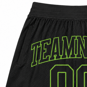Pantalones Cortos de Baloncesto Sublimados Negros y Verdes para Hombre, Transpirables, de Poliéster, Uniformes Deportivos, para Entrenamiento y Juego en Equipo - Product Image 4