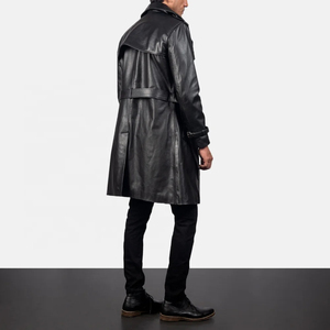 Mid-length Leather Men's Coat Winter Plus Fleece Large Lapel Suit <b>Fur</b> Coat Men - Product Image 3
