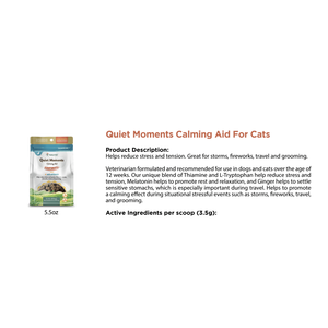 NaturVet Quiet Moments Calming Aid pour chats, en poudre à verser, 5,5 oz - Product Image 1