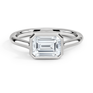 Classic Solitaire <b>Ring</b> with Elegant Bezel Setting in Yellow Gold - Product Image 3