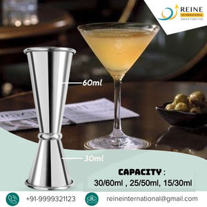 Jigger Doble Japonés de Acero Inoxidable de Primera Calidad, Reutilizable y Ecológico, Accesorios para Bartender para Medir Vino - Product Image 3