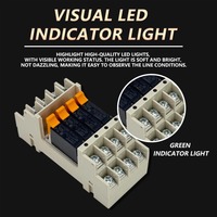 Module de relais à 4 canaux, montage sur rail DIN, relais G5NB, bobine 24VDC, 5A, borne à vis, LED