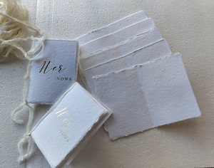 Libro de votos hecho a mano con papel de borde deshilachado, ideal para ceremonias de votos de boda, recuerdos, mensajes de invitados y más. - Product Image 2