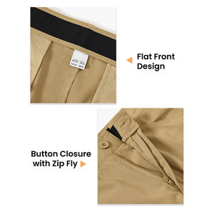 Pantalon de golf extensible dans les quatre sens pour hommes, couleur unie, avec cordon de serrage à la taille, respirant, évacuant la transpiration, pantalon de golf pour hommes - Product Image 4