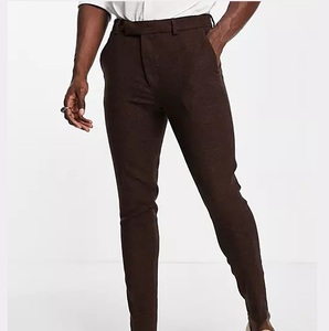 Pantalones de Vestir Rectos Casuales de Negocios para Hombre, Cierre de Cremallera, Cintura Elástica, Transpirables, Resistentes al Viento, de Secado Rápido, Ecológicos, 100% - Product Image 3