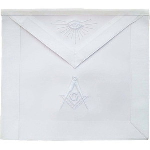 Tablier de Maître Maçon de Loge Bleue, entièrement blanc, Régalia Maçonnique, Maçon, Broderie personnalisée, Fabricant et Fournisseur en gros, OEM Premium - Product Image 5