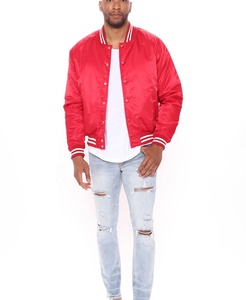 Veste Letterman universitaire personnalisée pour femmes veste Letterman universitaire de baseball veste en satin pour hommes vente en gros - Product Image 1