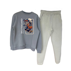Ensemble de pulls d'hiver doublés à imprimé graphique de logo personnalisé pour hommes-Sweatshirts en molleton uni anti-rétrécissement pantalon de survêtement veste à capuche - Product Image 1