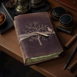 Vintage Leather DiaryHandmade Rustic Notebook with Deckle Edge Paper handmade leather journal - Product Image 1