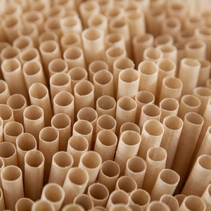Pajitas desechables de trigo, pajitas ecológicas para beber, envueltas individualmente, biodegradables, a base de plantas, para tiendas de té - Product Image 4