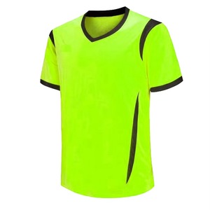 Ensemble de maillot de football pour homme à col en V, vert et noir, sublimé, manches courtes, respirant, vêtements de sport pour toutes les saisons, coupe classique - Product Image 2