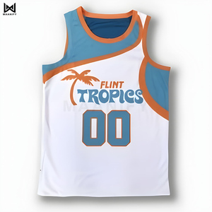 เสื้อบาสเก็ตบอลแบบสั่งทำ OEM แบบกลับด้านได้ พิมพ์ลายสองด้าน ระบายอากาศได้ดี ดีไซน์ย้อนยุค ตัวอักษรด้านหน้า แบบไม่มีแขน - Product Image 2