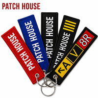 Patch brodé porte-clés en feutre non tissé de forme irrégulière, applique en tissu à coudre, idéal pour cadeau