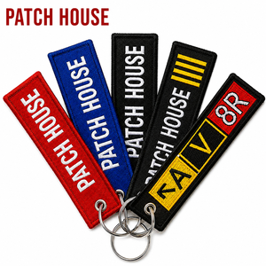 Patch brodé porte-clés en feutre non tissé de forme irrégulière, applique en tissu à coudre, idéal pour cadeau - Product Image 2