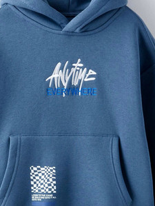 เสื้อฮู้ดดี้โอเวอร์ไซส์ผู้ชายแบบสั่งทำพิเศษ พร้อมโลโก้สั่งทำ ผ้าฝ้ายฟลีซ สไตล์สตรีทแวร์ลำลอง มีกระเป๋าจิงโจ้ รับผลิตแบบ OEM ODM - Product Image 2
