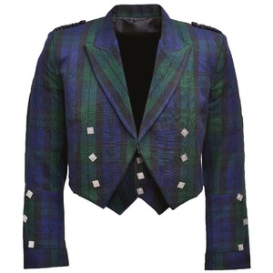 Veste et gilet en laine écossaise Prince Charlie de haute qualité |   Tenue traditionnelle des Highlands pour hommes, en jacquard - Product Image 1