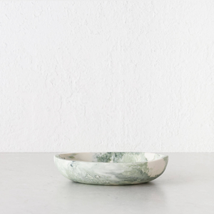 Plat à salade moderne de luxe en résine, assiettes japonaises, accessoires pour fruits, motif tourbillon, forme irrégulière, fait main, durable - Product Image 6